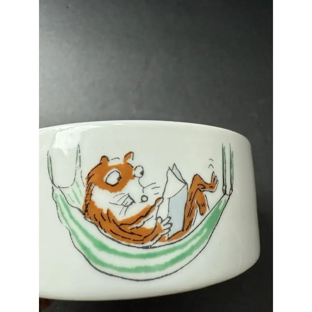 Cat Food Water Dish Ceramic The 24 Hour Ferret Debra Solomon Whimsycore